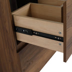 Modern Freestanding Bathroom Vanity Cabinet with Double Drawer - Light Brown or Dark Brown