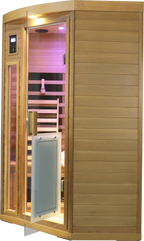 Low EMF Far-Infrared Two Person Sauna with LCD Touch Control - Natural Red Cedar