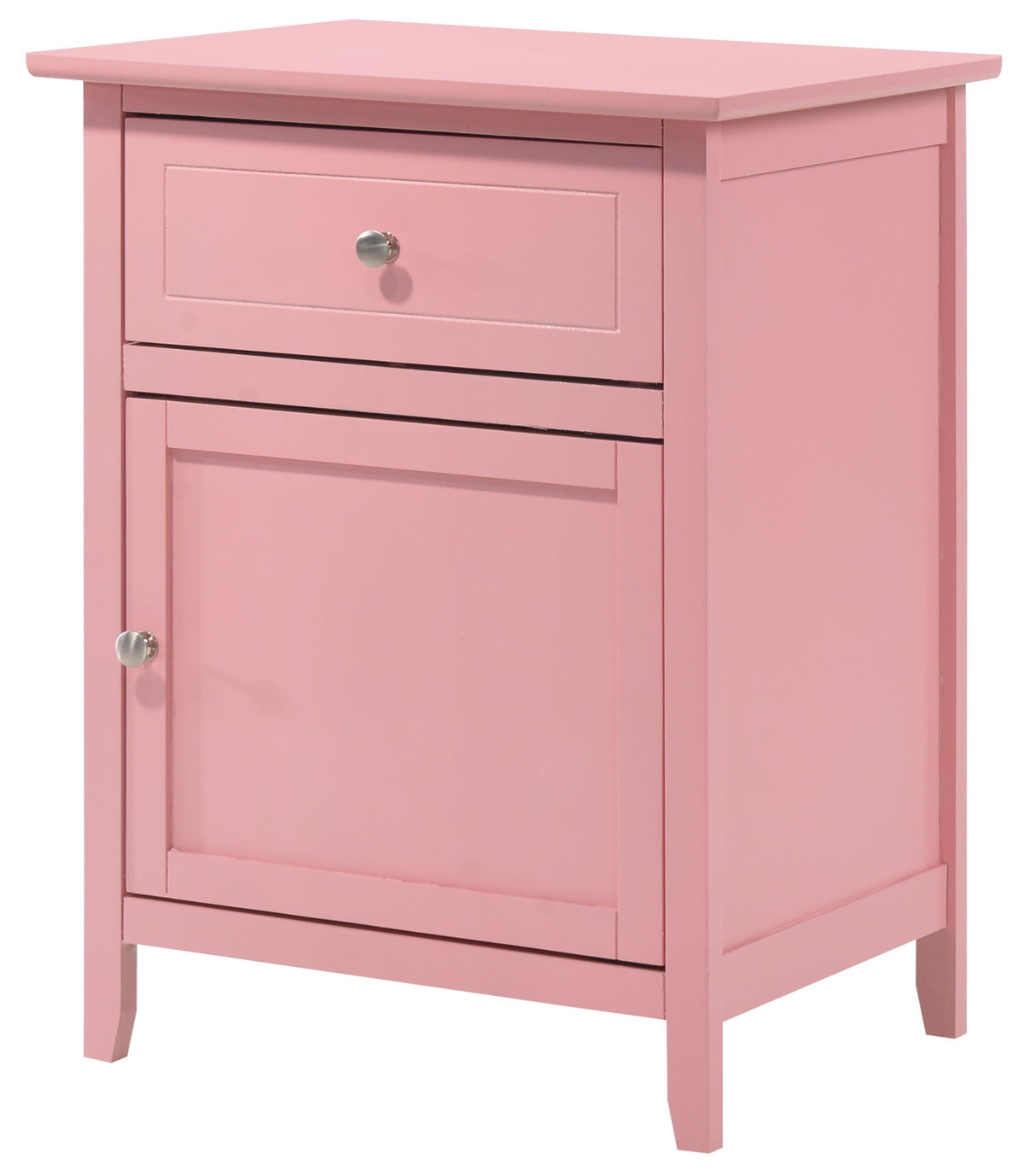 1 Drawer / 1 Door Nightstand with Durable Wood Construction - Multiple Colors