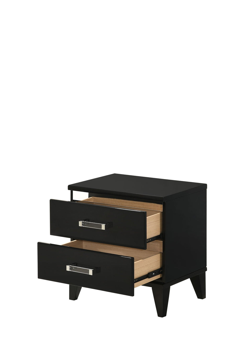 Chelsie Nightstand with Spacious Storage - Black
