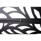Metal Privacy Screen Room Divider with Freestanding Design - Black