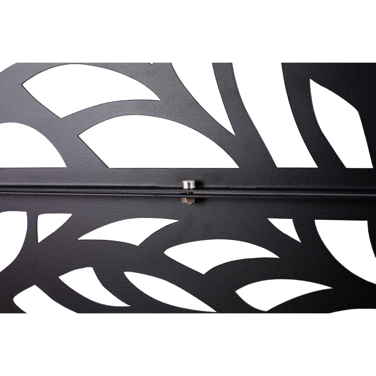 Metal Privacy Screen Room Divider with Freestanding Design - Black