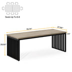 Double Computer Desk for 2 Person with Extra Long Workstation - Dark Gray or Light Brown