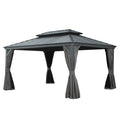 12' x 16' Hardtop Gazebo with Dual-Layer Roof - Aluminum