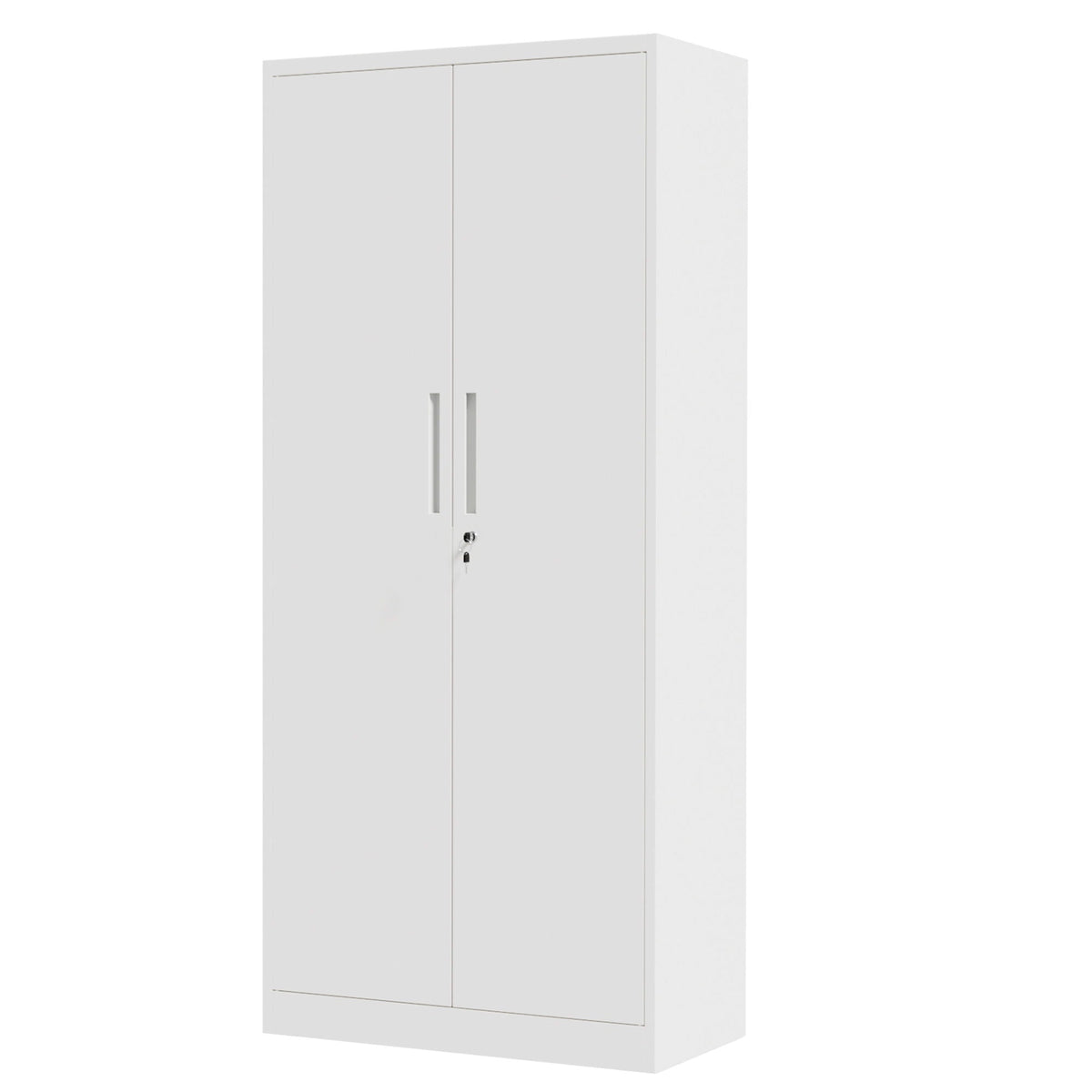 Steel Garage Storage Cabinet with Adjustable Shelves and Lock – Black or White
