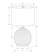 Contemporary Resin Table Lamp with Textured Beehive Base - Black