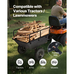 500 lbs Capacity Dump Trailer with Plastic Hopper - Black