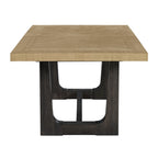 Table With Trestle Base Bar Table with Solid Wood Construction - Light Brown