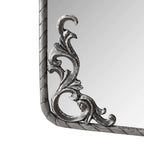 Full Body Arched Mirror with Vintage Carved Applique - Bronze or Pearl Silver