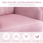 Upholstered Accent Armchair with Shell-Shaped Design - Multiple Colors