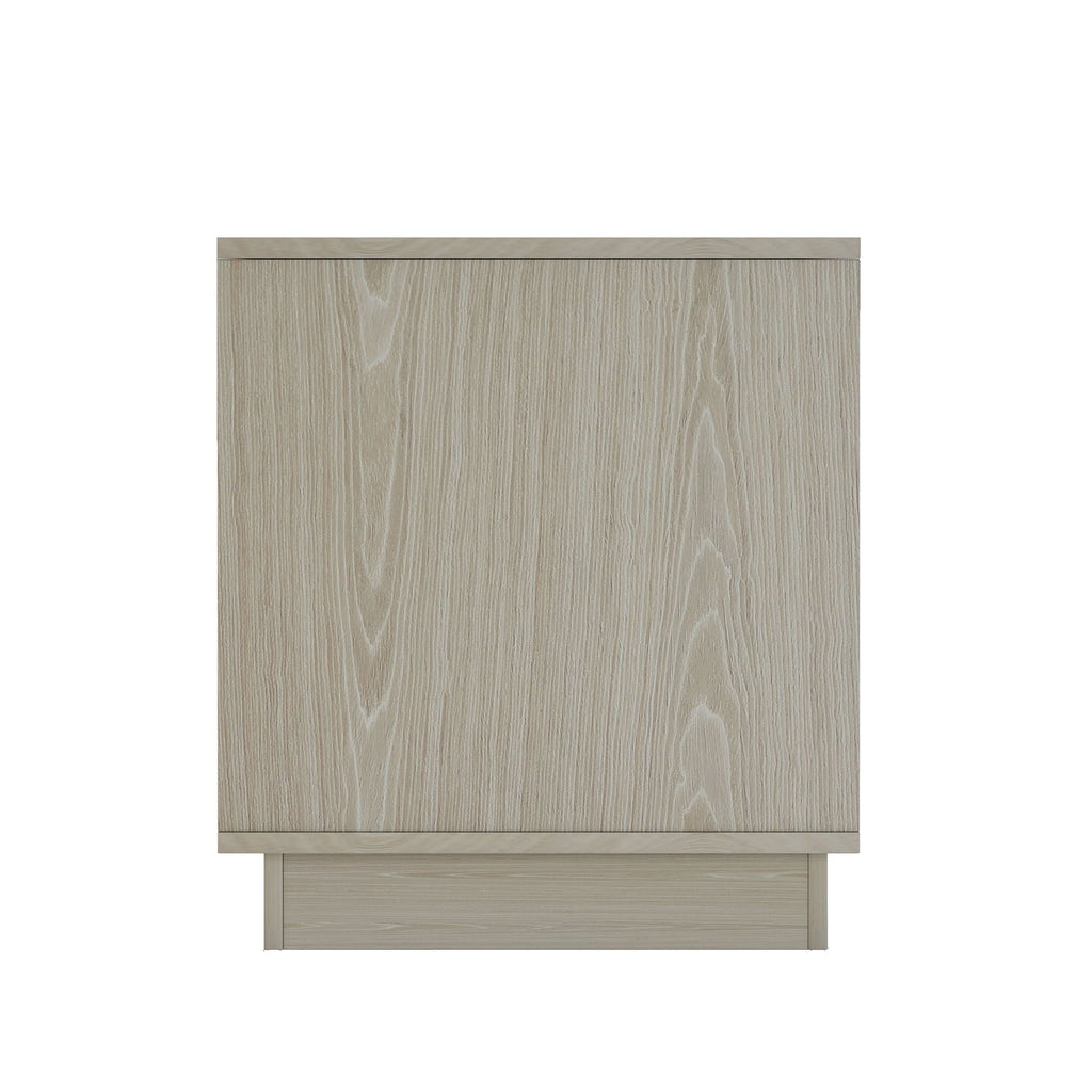 Modern Nightstand with Push to Open Drawers - Dark Gray, Dark Brown, or Light Brown