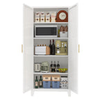 Shapely Doors Metal Storage Cabinet with Adjustable Shelves - White, Black, or Beige