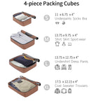 4 Piece Hard Shell Luggage Set with Spinner Wheels - Multiple Colors