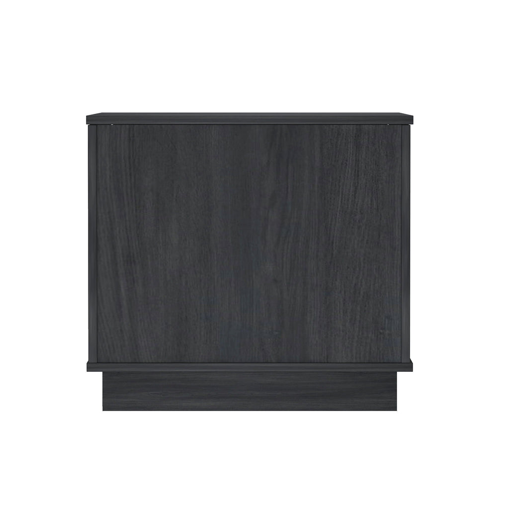 Modern Nightstand with Push to Open Drawers - Dark Gray, Dark Brown, or Light Brown