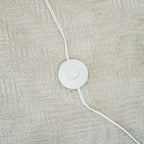 Tall Corner Floor Lamp with Foot Switch - White