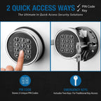 Durable Construction Jewelry Safe with Fireproof Protection - White or Black