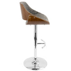 Mid Century Modern Adjustable Barstool Set with Swivel - Dark Gray or Light Blue