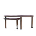 Rotatable Coffee Table with 360 Degree Swivel - Walnut