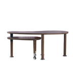 Rotatable Coffee Table with 360 Degree Swivel - Walnut