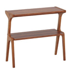 Narrow End Table with 2 Tier Shelf - Cherry Wood