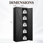 Adjustable 2 Door Storage Cabinet With Adjustable Shelves
