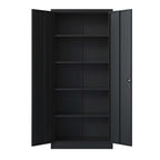 Heavy Metal Garage Storage Cabinet with Locking Doors - Black or White
