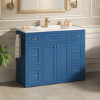 Navy Blue 48" Bathroom Vanity with Ceramic Sink - Navy Blue