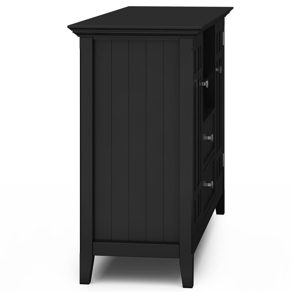 Handcrafted Tall TV Media Stand with Adjustable Storage - Dark Brown, Black, or White
