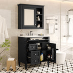 Bathroom Vanity with Medicine Cabinet and Storage - Multiple Colors