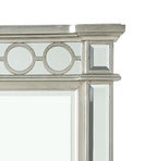 Mirrored Designed Mirror with Beveled Edge - Silver