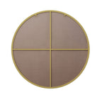 Metal Framed Circular Wall Mirror with Modern Design - Black or Gold