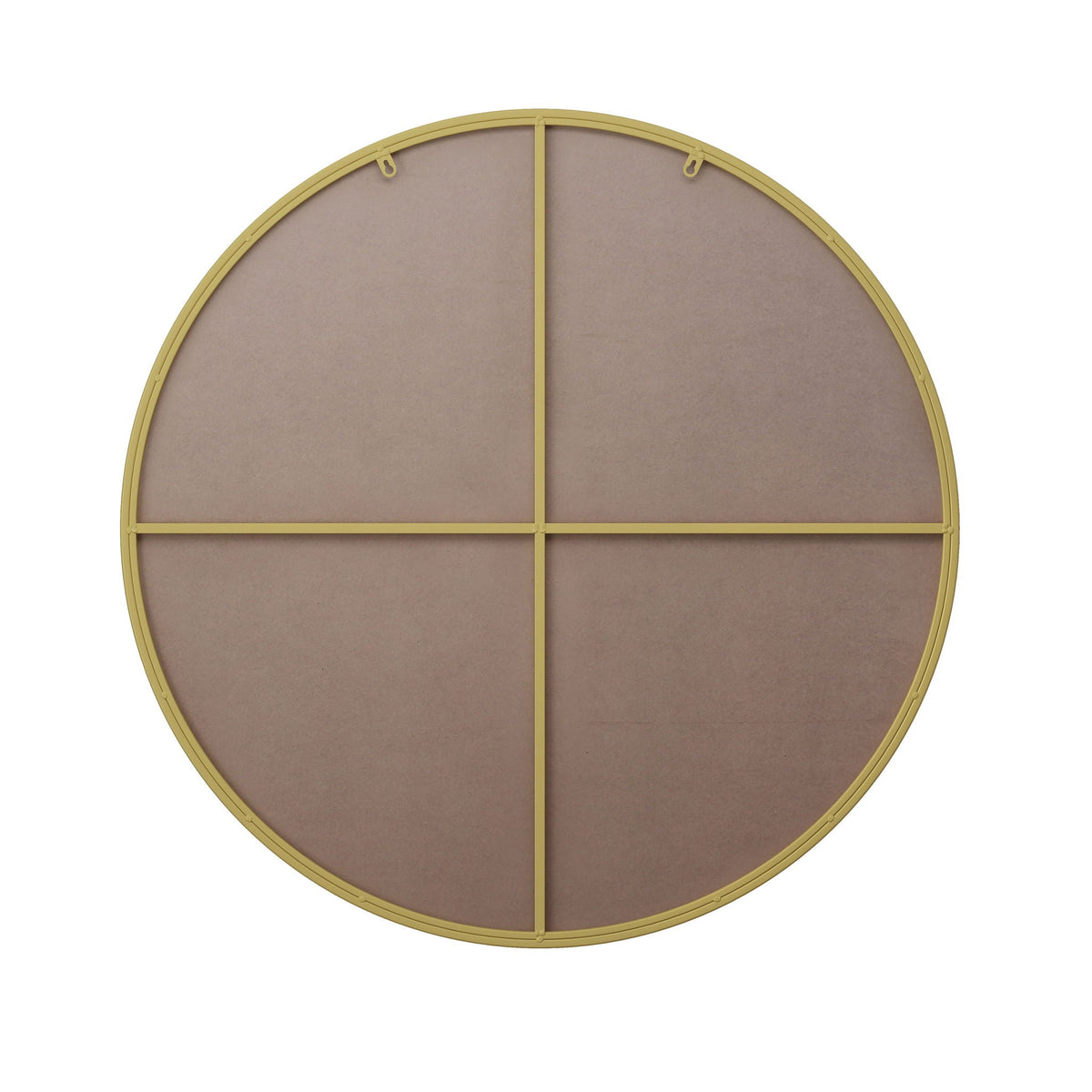 Metal Framed Circular Wall Mirror with Modern Design - Black or Gold