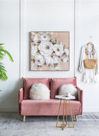 Square Framed Wall Art Flower Canvas Print