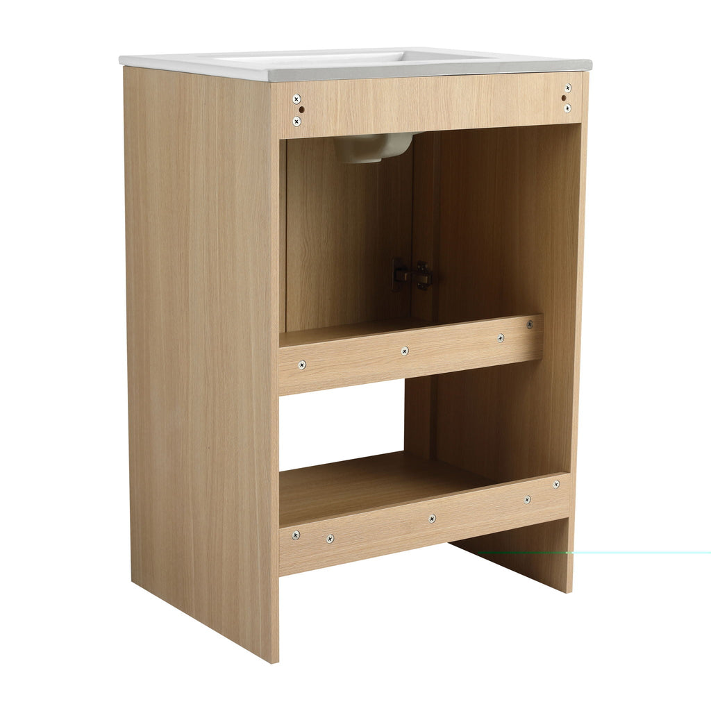 Modern Freestanding Bathroom Vanity With 2 Soft Closing Doors