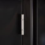 Outdoor Steel Storage Shed with Lockable Door - Black