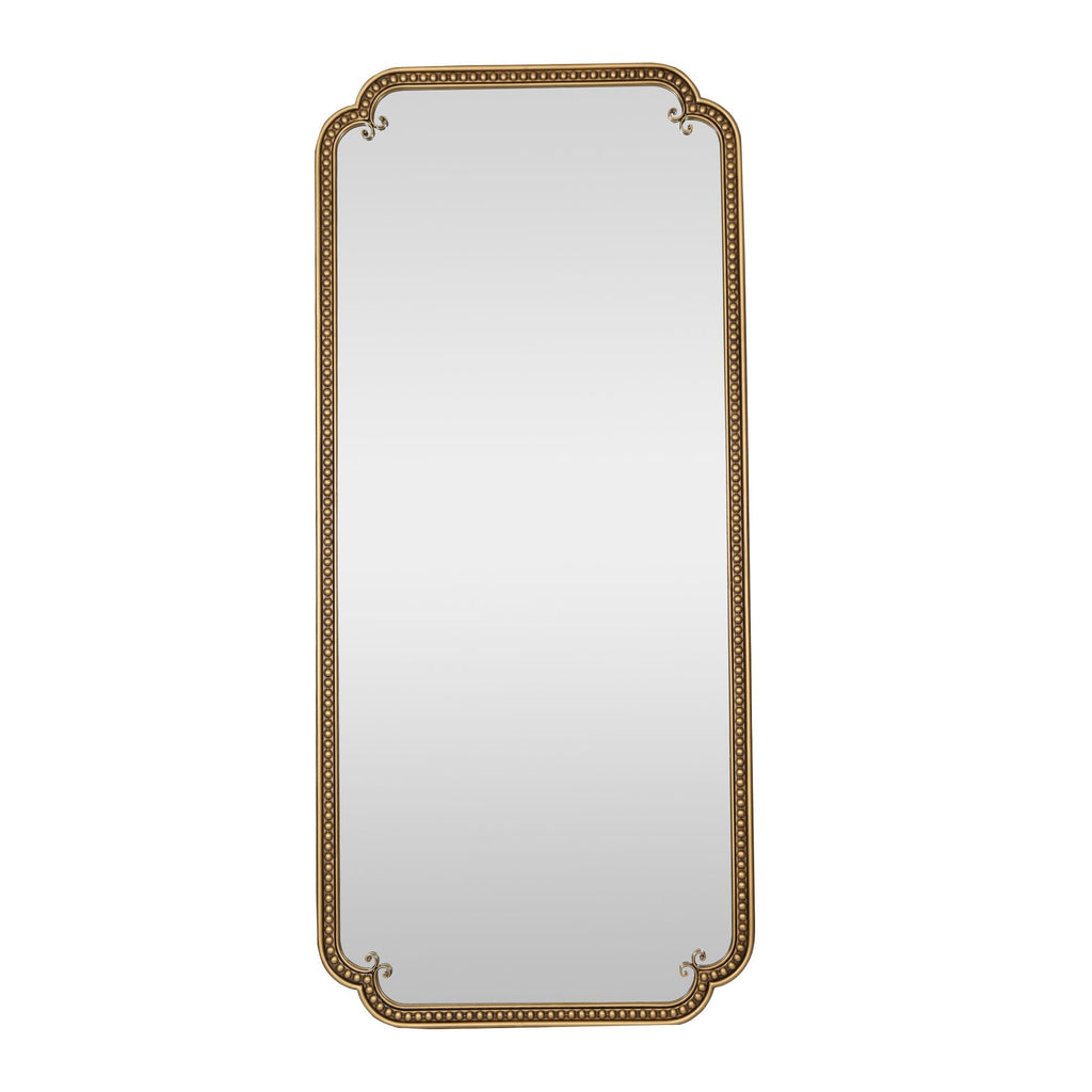 Full Length Mirror With Stand - Antique Gold Floor Mirror for Bedroom