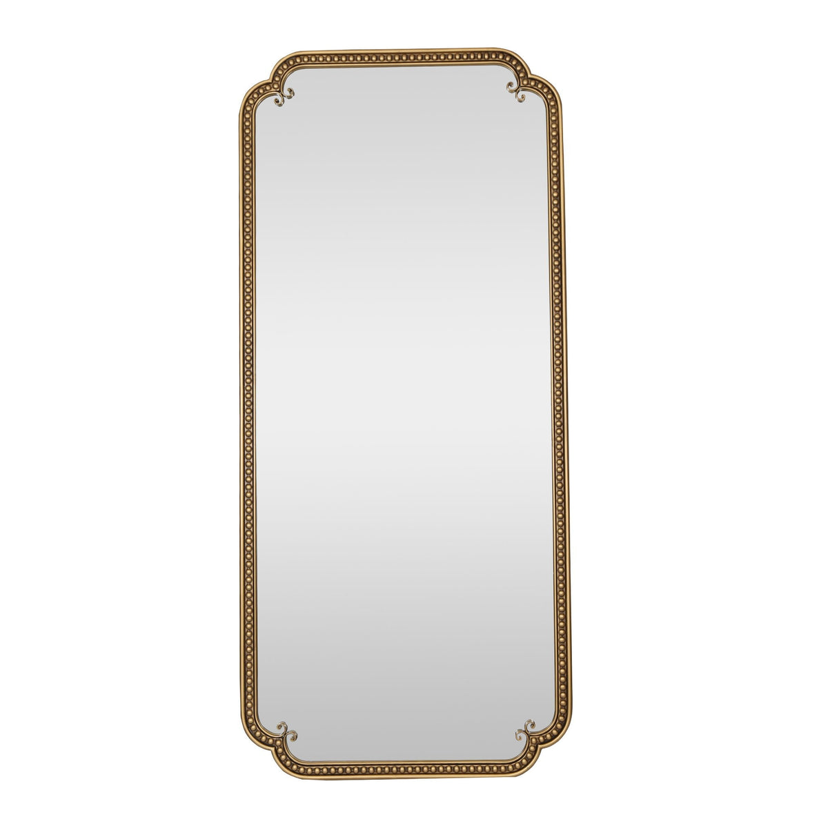 Full Length Mirror With Stand - Antique Gold Floor Mirror for Bedroom