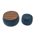 Round Storage Ottoman with 2 in 1 Function - Multiple Colors