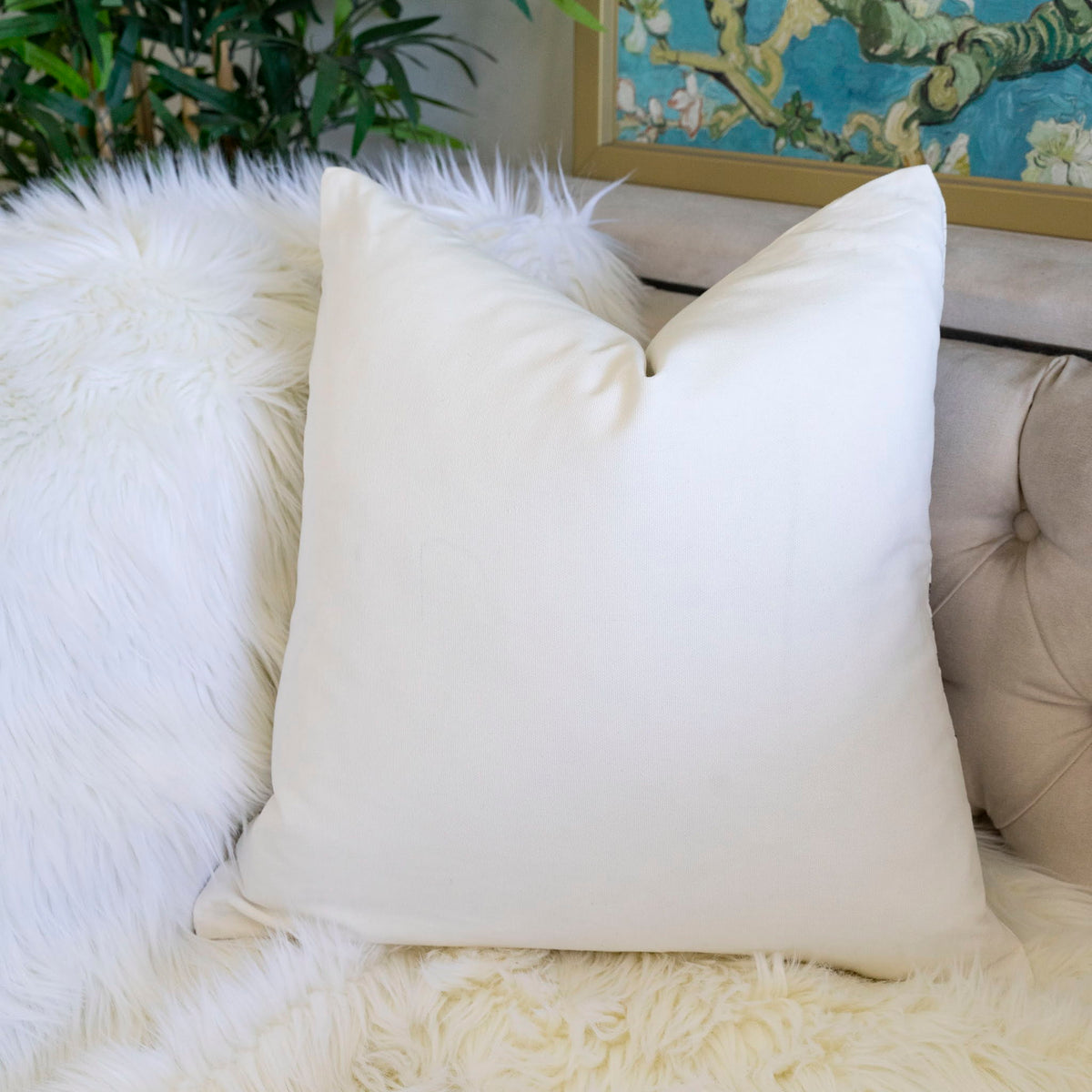 Autumn Vibes Leaf Accent Pillow with Soft Texture - Green, Dark Gray, Light Blue, Yellow, Orange