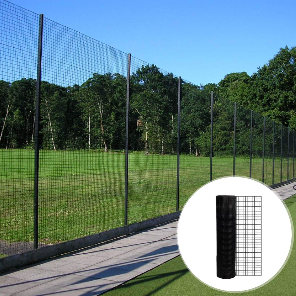Vinyl Coated Hardware Cloth Fencing with 1/4" Mesh - Black