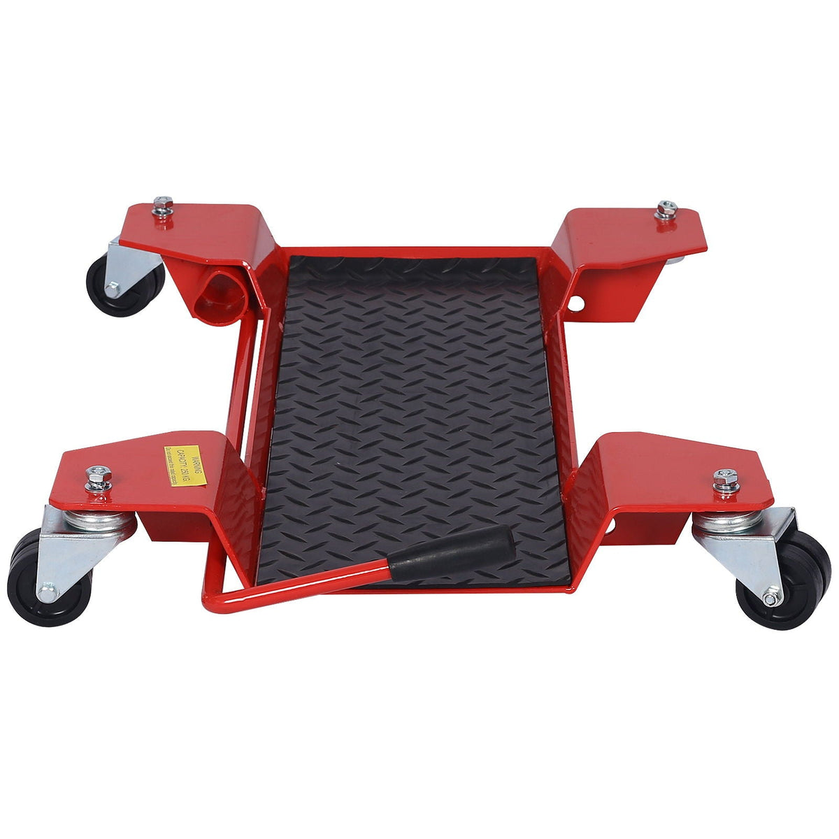 Metal Motorcycle Center Stand Move Dolly with 500 lb Capacity - Red