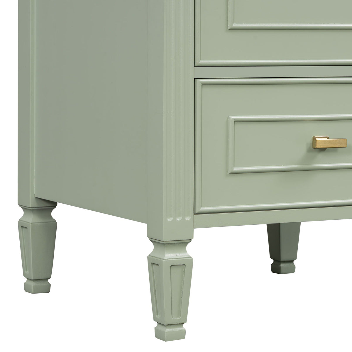 Retro Bathroom Vanity With Sink with Soft-Closing Doors - Green or Dark Gray