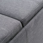 Avalon Upholstered Storage Ottoman with Flip-Over Serving Trays - Multiple Colors
