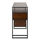 Farmhouse Bar Height Table with Storage Space - Light or Dark Brown