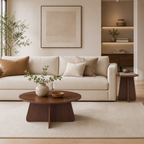 Retro-Style Nesting Coffee Table Set with Space-Saving Design - Walnut or Wood