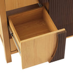 30 Inch Mid-Century Modern Bathroom Vanity with Ceramic Sink - Wood