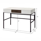 Black & Natural Writing Desk with USB Port - Verster
