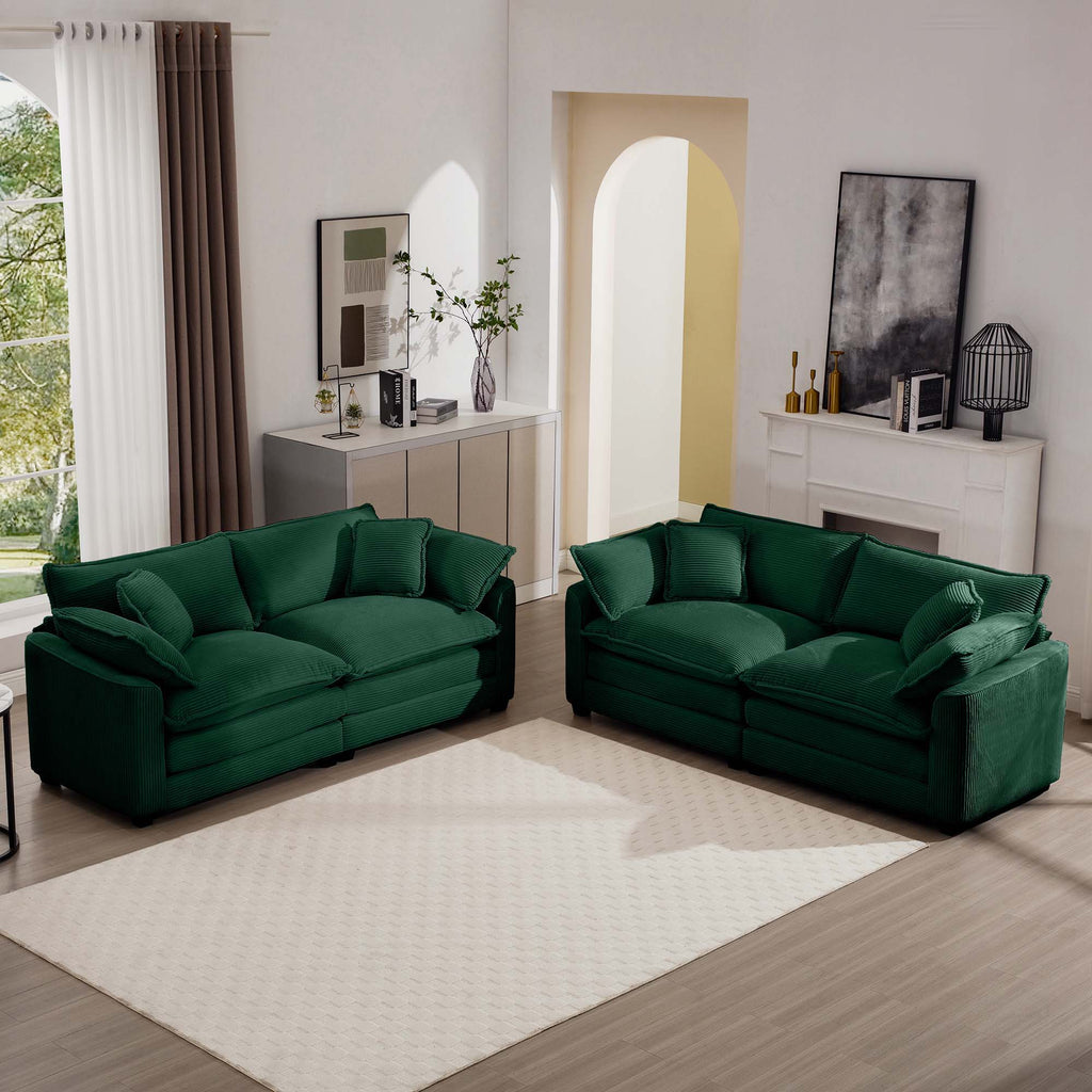 Oversized Deep-Seat Fabric Sofa & Chair Sets