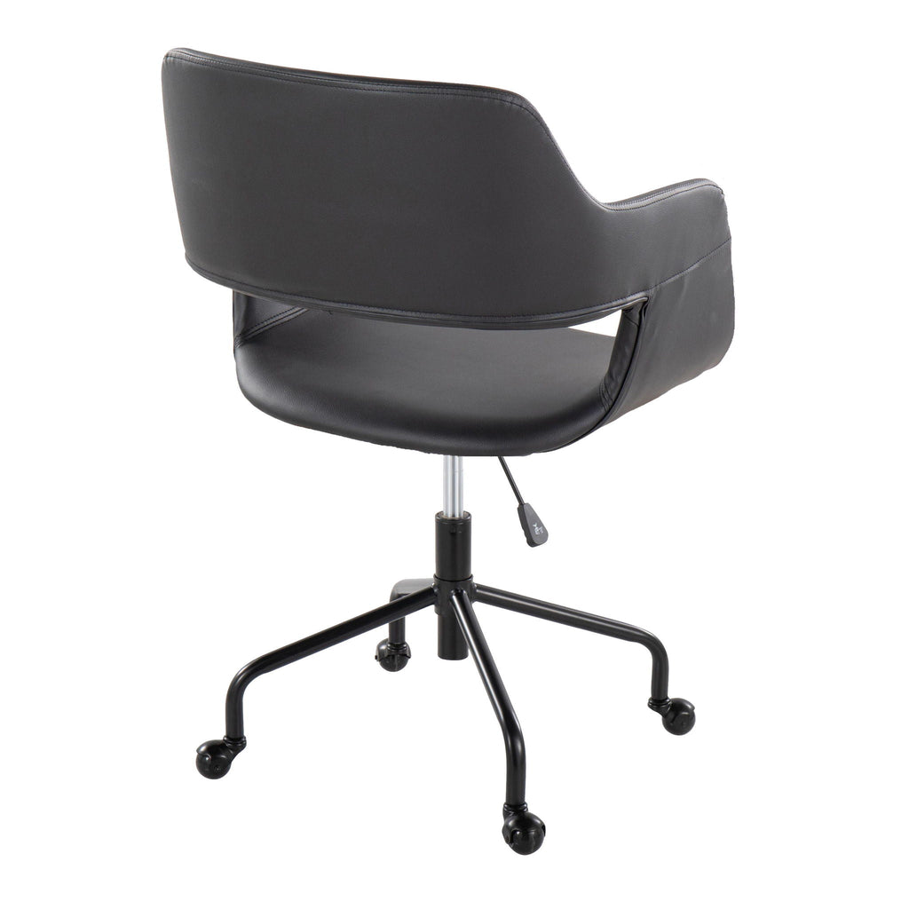 Contemporary Adjustable Office Chair with Cushioned Seat - Multiple Colors