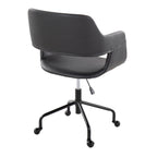 Contemporary Adjustable Office Chair with Cushioned Seat - Multiple Colors